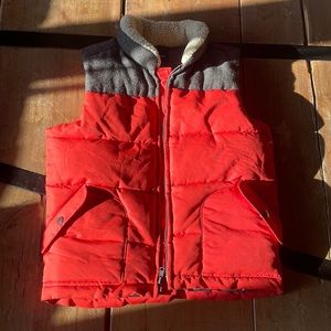 Gap, orange, and tweed vest!!